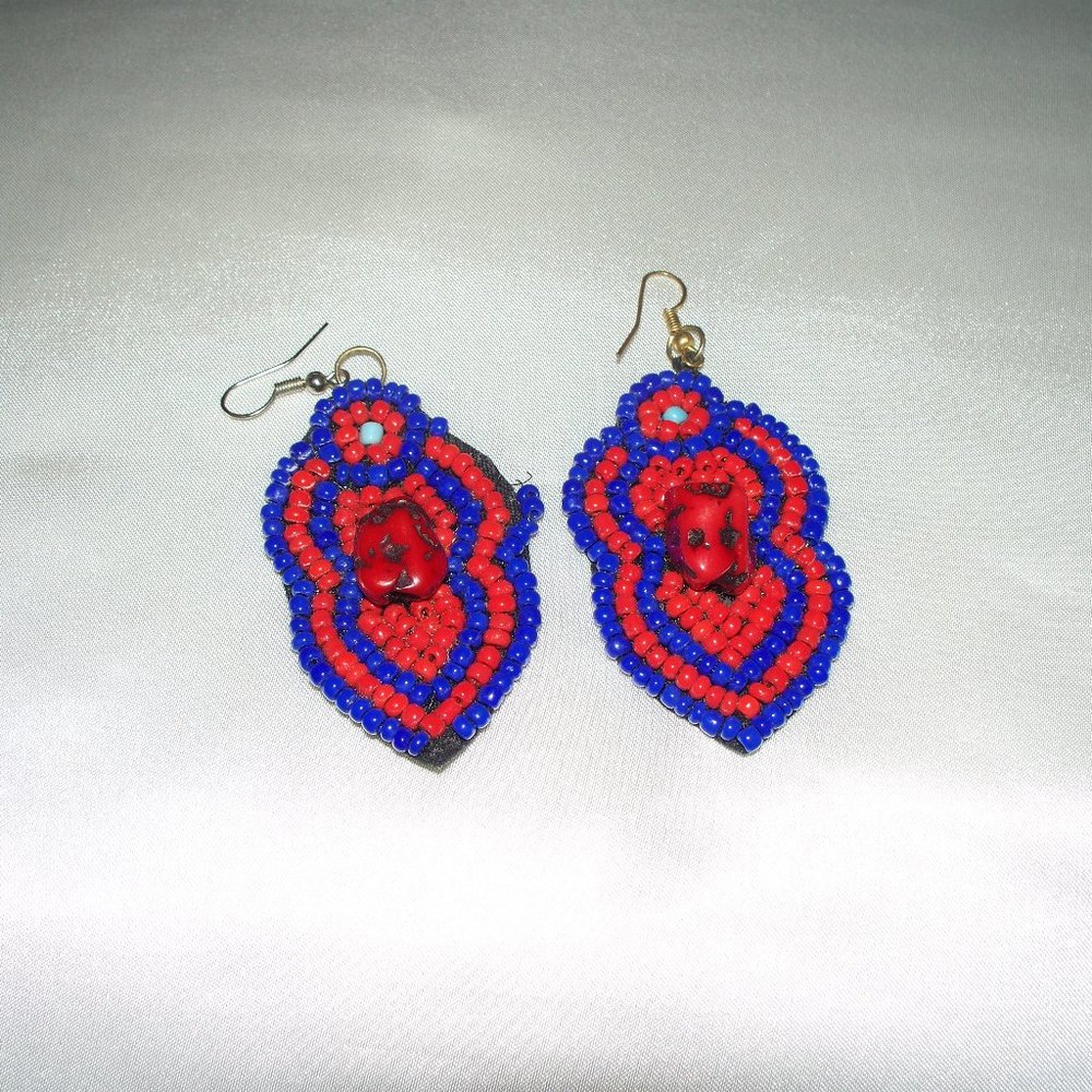 Red and Blue earrings